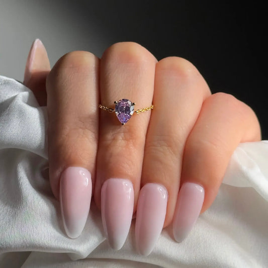 Heller Amethyst Selbstliebe-Kettenring