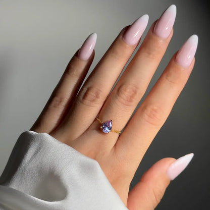 Heller Amethyst Selbstliebe-Kettenring