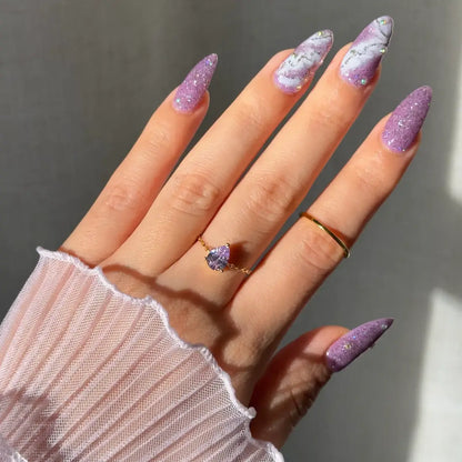 Heller Amethyst Selbstliebe-Kettenring