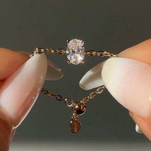 Der originale Selbstliebe-Kettenring – Gelbgold