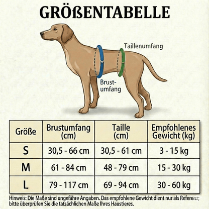 PfotenLift™ Mobilitätsgeschirr (3kg - 60kg)