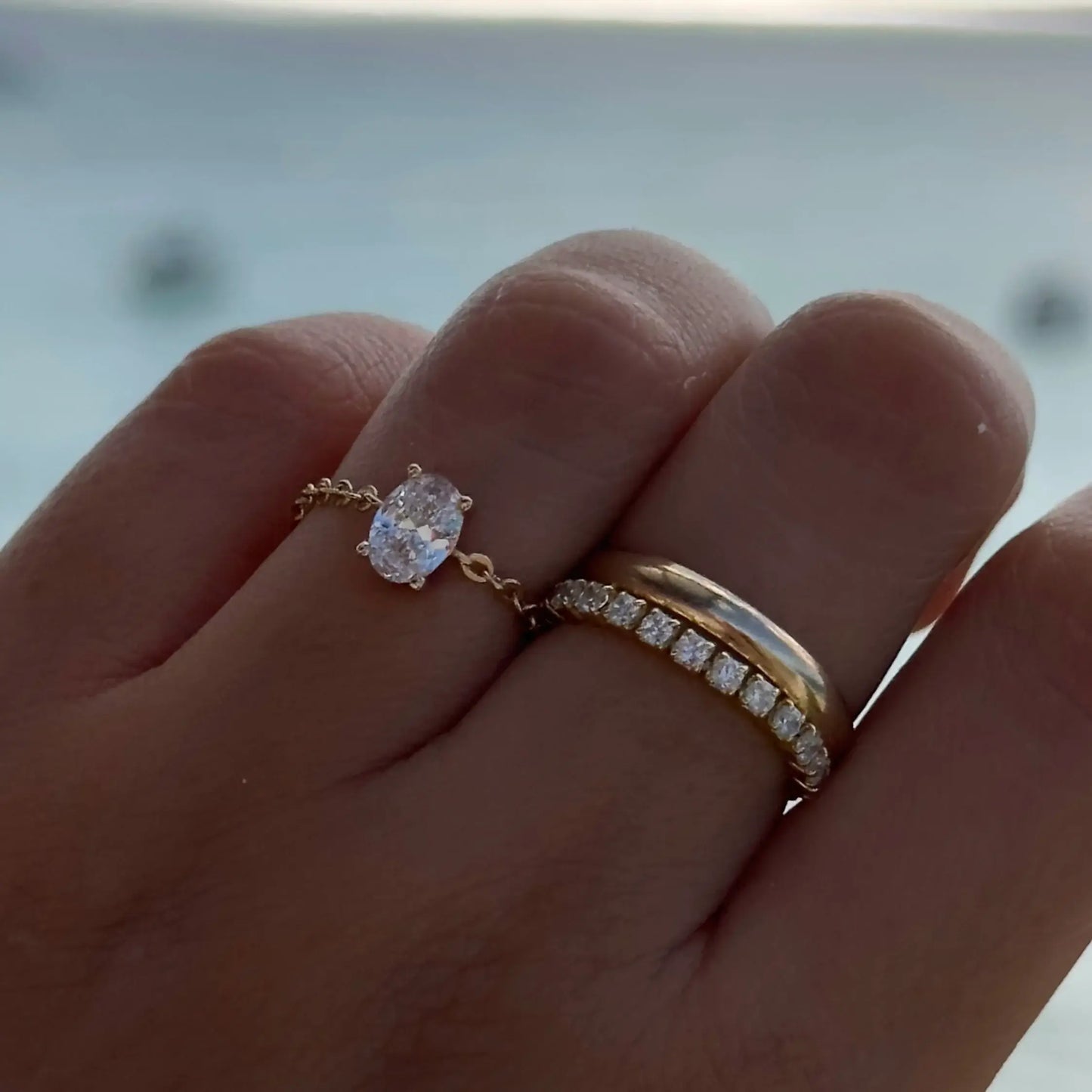 Der originale Selbstliebe-Kettenring – Gelbgold