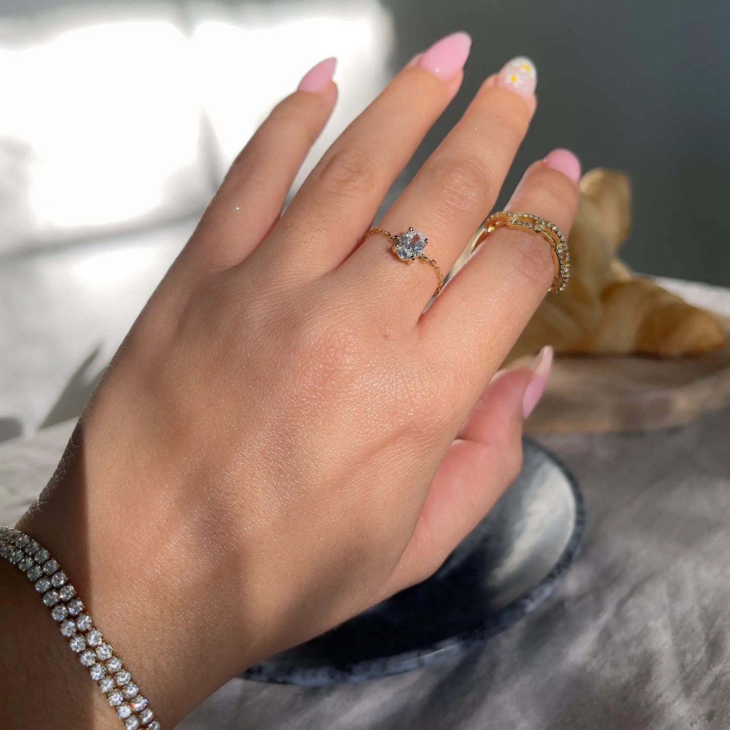 Der originale Selbstliebe-Kettenring – Gelbgold