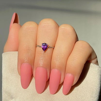 Violetter Amethyst Selbstliebe-Kettenring